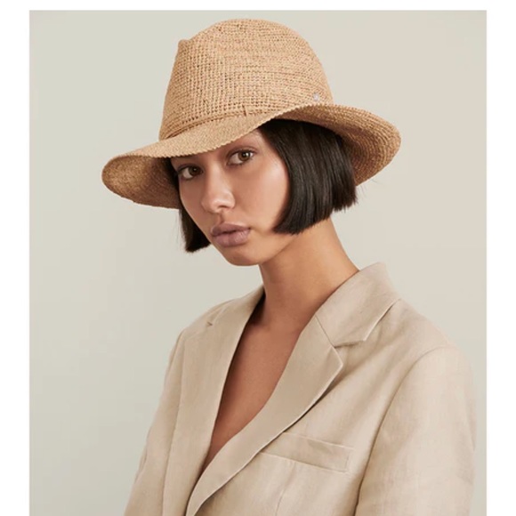 NEW HELEN KAMINSKI Packable Raffia Fedora Hat - Picture 4 of 12
